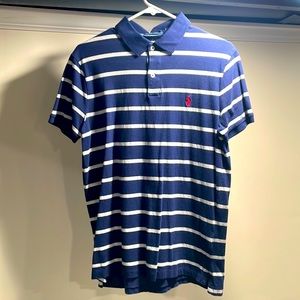 Polo by Ralph Lauren Custom slim fit men’s MD polo blue striped
